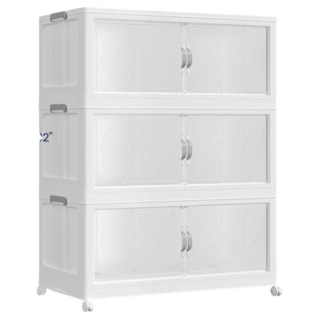 Cajas plásticas apilables, paquete de 3 (180 QT/45 gal)