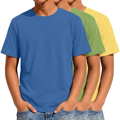 Camisetas de verano para niños, paquete de 3 (5-16 años)